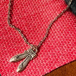 Silver Handmade Ballerina Charm Necklace